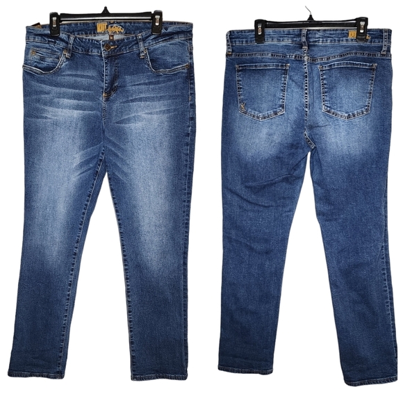 Kut from the Kloth Denim - Kut from the kloth medium wash straight stretch jeans.  Women's size 14